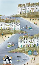 Harbour Holidays I by Rebecca Lardner - Box Canvas sized 12x20 inches. Available from Whitewall Galleries